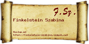 Finkelstein Szabina névjegykártya